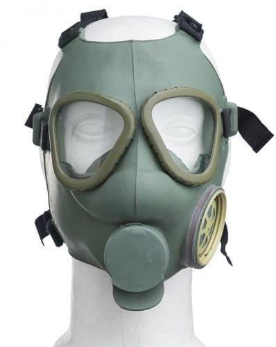 JNA M1 gas mask with carry bag, surplus